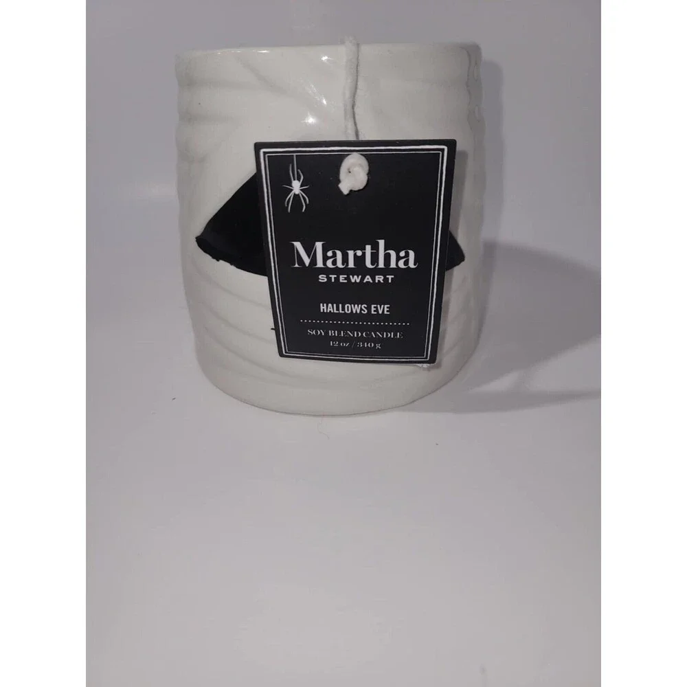 Martha Stewart Halloween MUMMY Soy Candle 12oz. NEW 4” Hallow's Eye NEW